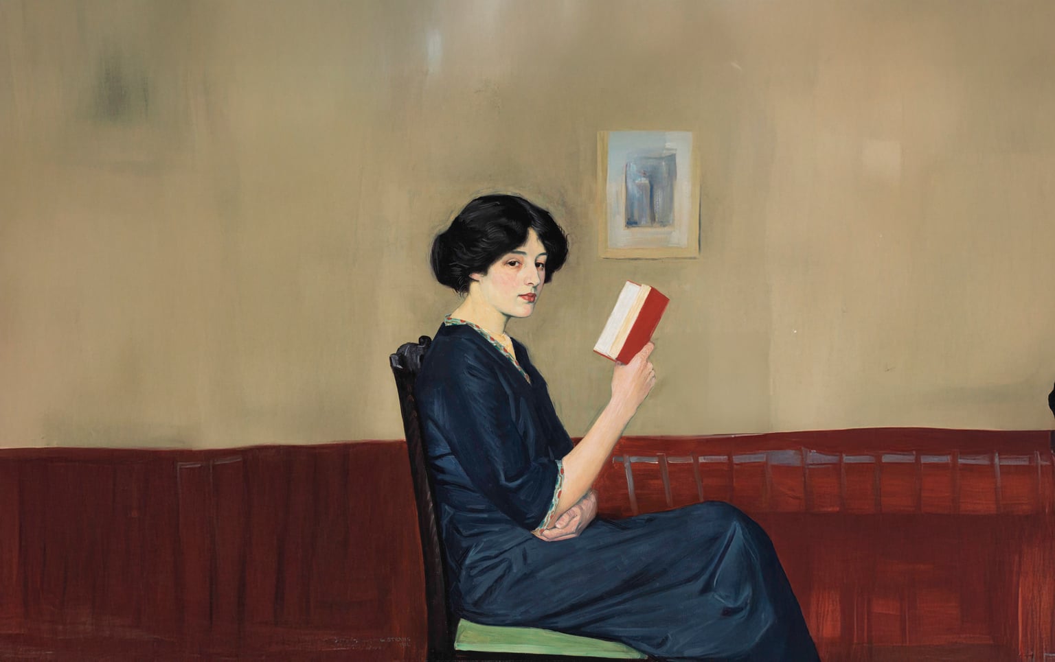 Woman reading a book